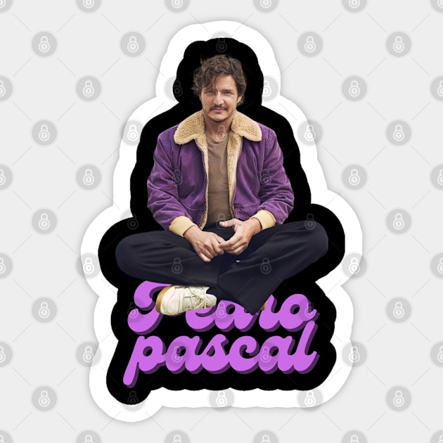 Pedro pascal\\retro fan art Sticker by MisterPumpkin